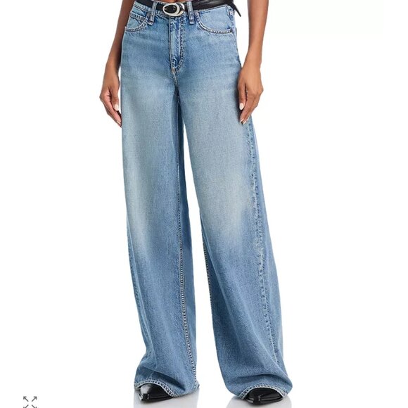 Rag & bone Featherweight Sofie Wide Leg Jeans - Picture 1 of 9